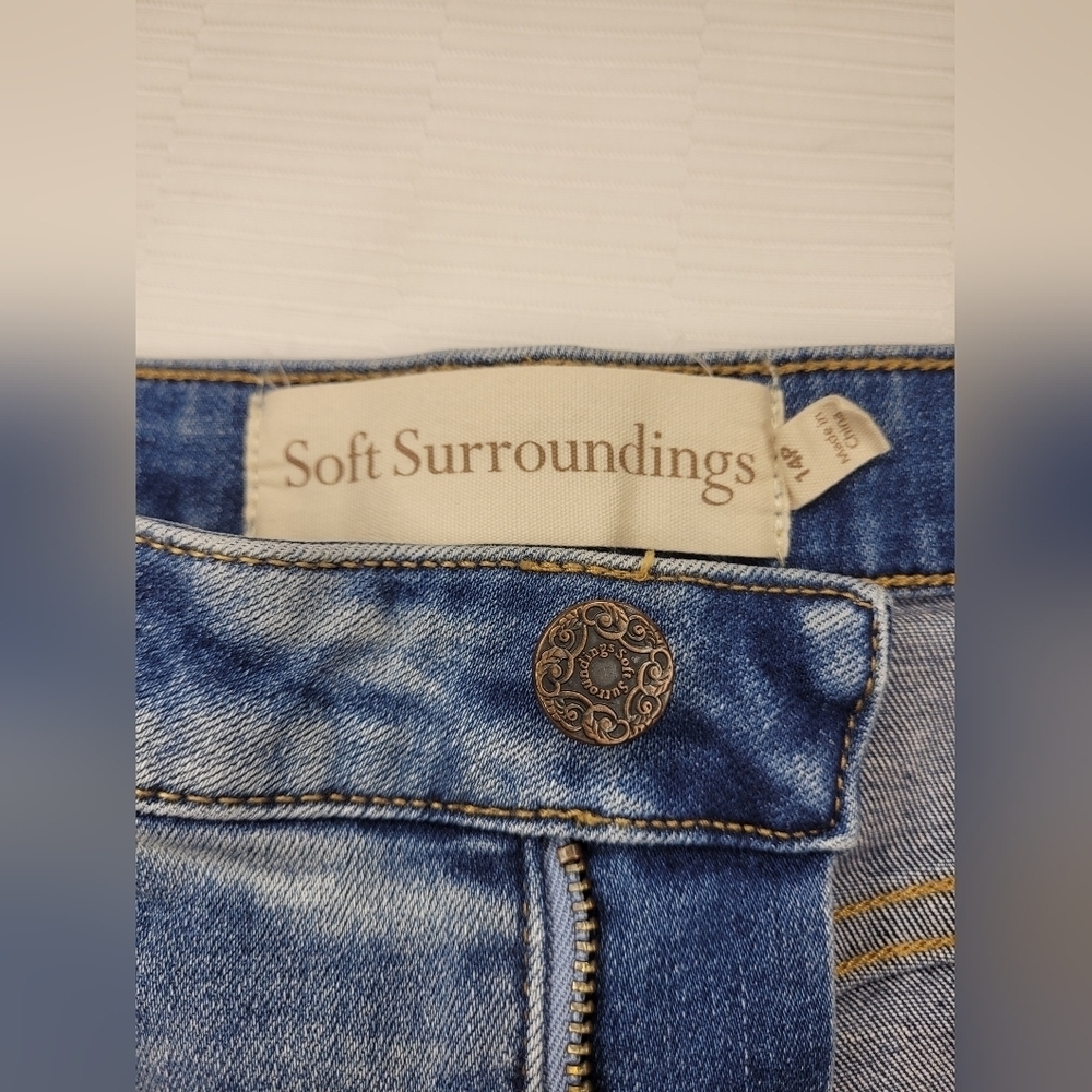 Soft Surroundings Bedazzled Capris sz 14P 3FE11 - Picture 2 of 10